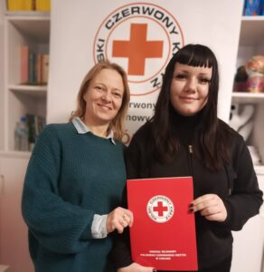 Antonina Daniluk, uczennica II LO, laureatka Olimpiady Zdrowia PCK na etapie rejonowym.