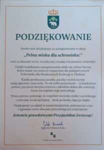 Pełna Miska dla Schroniska – zbiórka 266 kg karmy w II LO w Chełmie